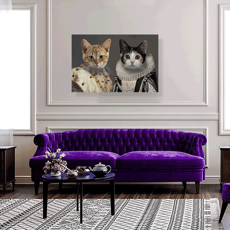 Prince and Princess - Custom Pet Portrait